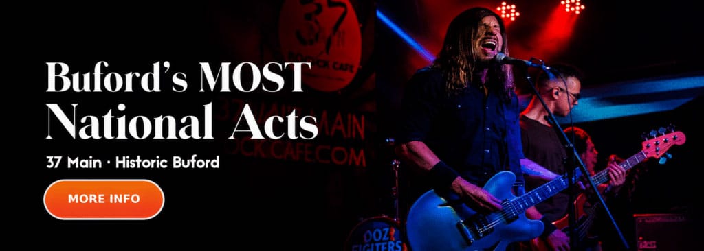 National tribute band performing live at 37 Main in historic Buford Georgia featuring live music and nightlife entertainment