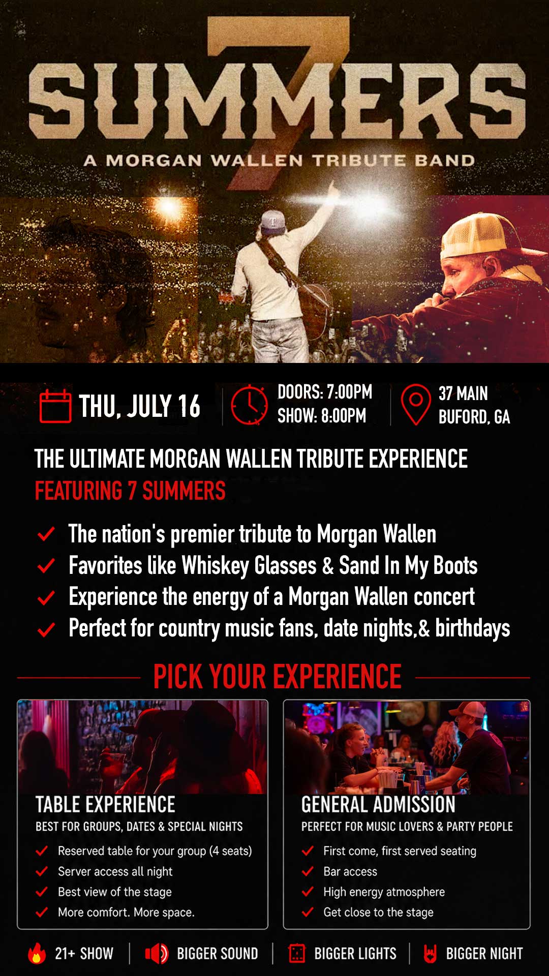 Morgan Wallen Near Atlanta – 7 Summers Live at 37 Main Thursday, July 16